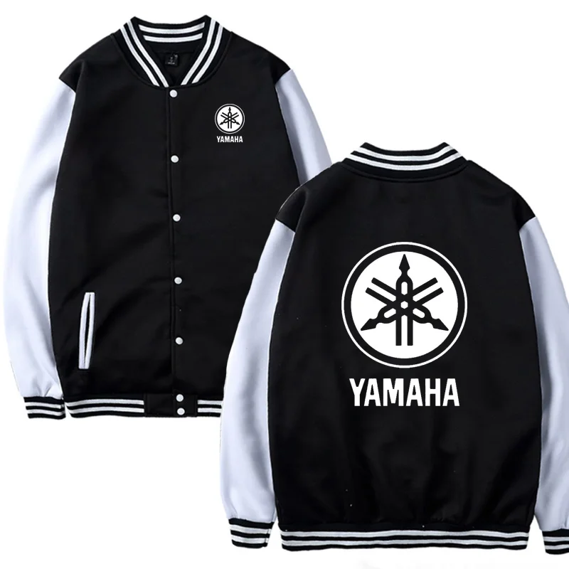 Бейсбольная куртка Yamaha с машинным принтом Повседневная Хип-хоп Harajuku толстовки мужские бейсбольные облегающие унисекс Одежда