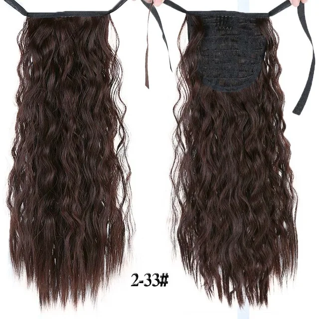 LVHAN, повязки на голову для женщин, повязка на голову, аксессуары для волос, корейские Галстуки для волос, для взрослых, синтетические хвостики для прически белого цвета - Цвет: 0022-2I33