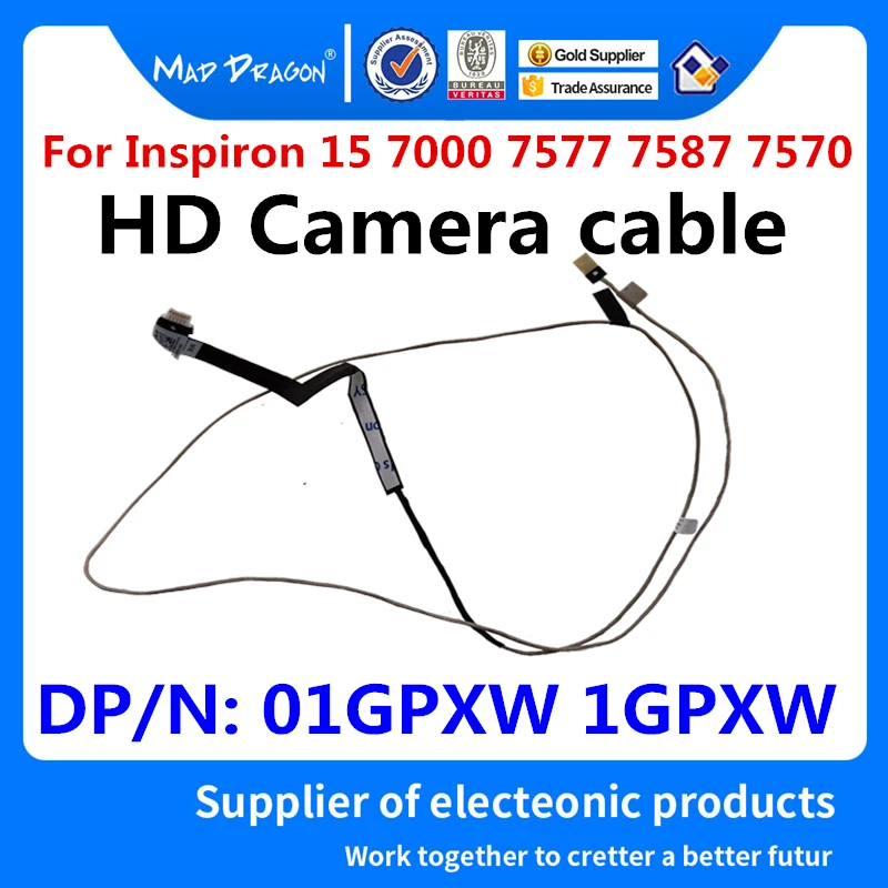 Новый кабель для HD-камеры ноутбука Dell Inspiron 15 7000 7577 7587 CKF50 01GPXW 1GPXW DC02002TB00 | Компьютеры