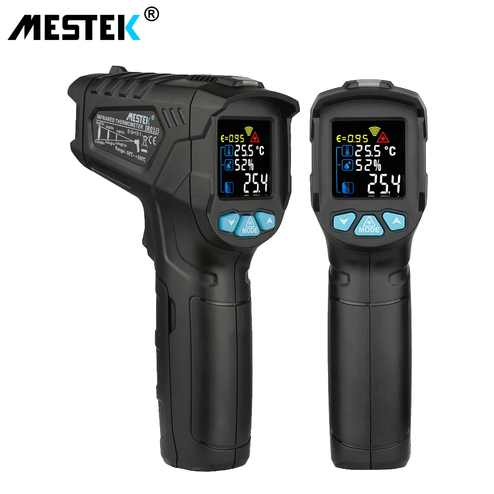 

MESTEK -50-800 Degree Digital Thermometer Humidity Meter Infrared Thermometer Hygrometer Temperature Humidity Meter Pyrometer
