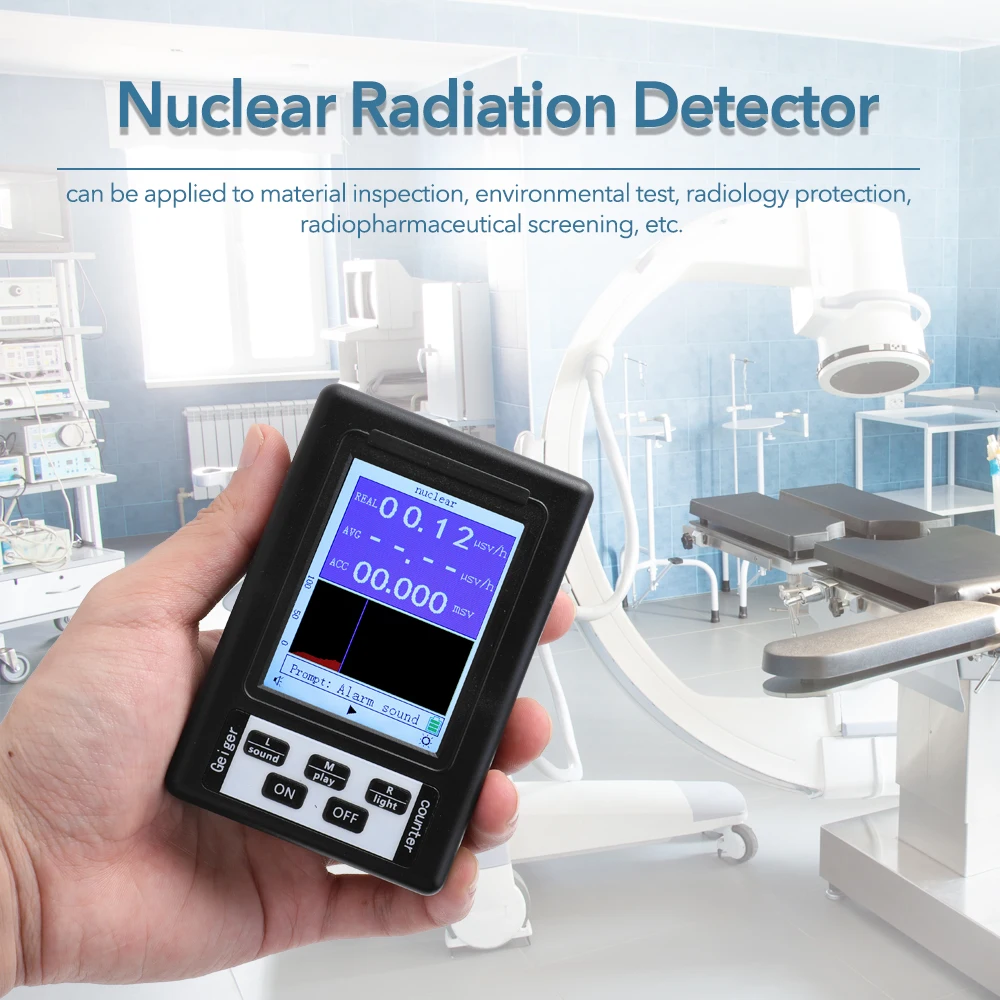 

Professional Upgrade Radiation Nuclear Dosimeter Detector Geiger Counters Field Radiation Marble EMF Tester Meter