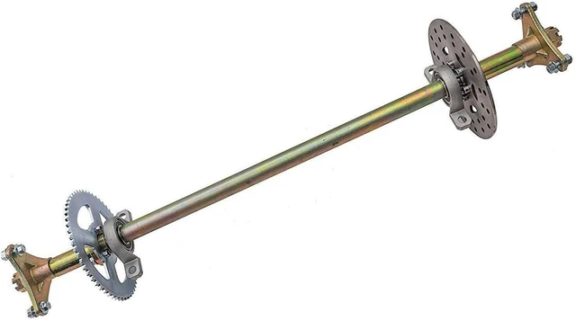 740 mm achteras complete set remmontage tandwiel, voor DIY Go Kart ATV Quad Buggy Mini Bike