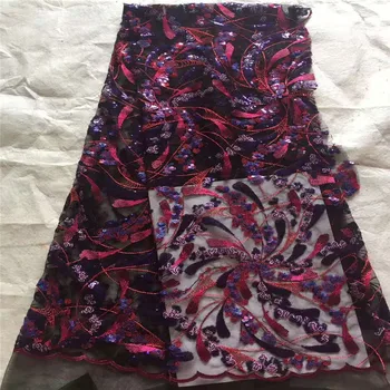 

Newest Luxury Sequins Embroidery Lace French Mesh Lace Latest African Laces 2019 Handmade Dresses Tulle Net Lace Fabric cd82-256