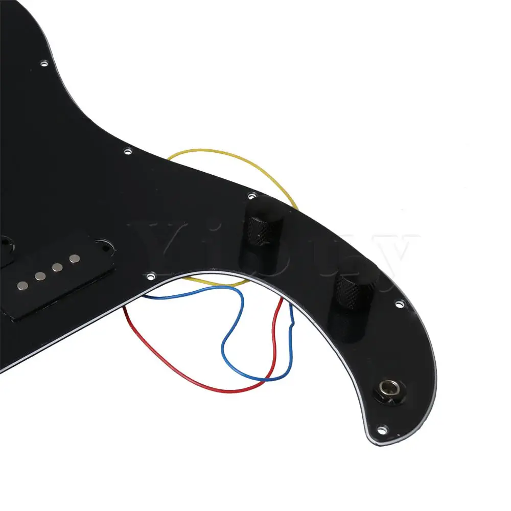 Yibuy Черный Предварительно проводной набор басов для гитары PB|prewired pickguard|for