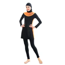 Мусульманский купальник размера плюс, женский купальный костюм, мусульманский купальный костюм, пляжная одежда для женщин, Исламский купальник с принтом, полное покрытие