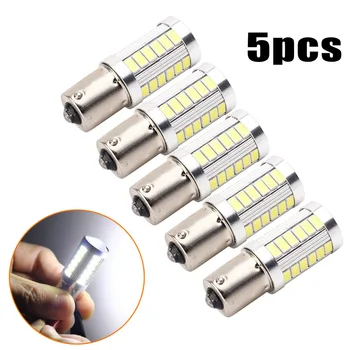 

5pcs LED Lights Set Car Backup Bulb For BA15S P21W 1156 Aluminum 12V DC