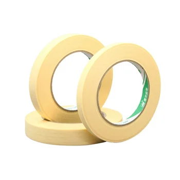 

50M Yellow Masking Tape Car Sticker Adhesive Automotive Performance Refinish Yellow Masking Tape Specialized Painting New