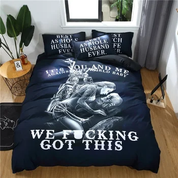 

Cool fashion 3D Digital Skull Printing Duvet Cover Sets Bedding Set Pillowcase Bedroom Decor for Men small/US/UK/AU Size