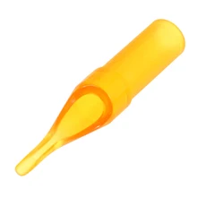 ABVP 50 шт Прозрачные наконечники татуировки Одноразовые короткие оранжевые R5