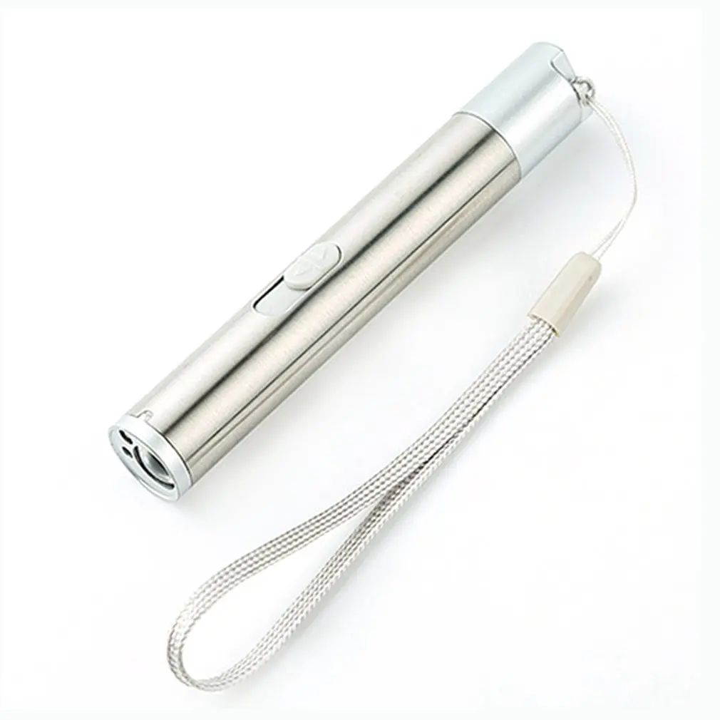 Карманные многофункциональные USB фонари из алюминиевого сплава ручной Светодиодный УФ-и красный лазер и освещение фонарик