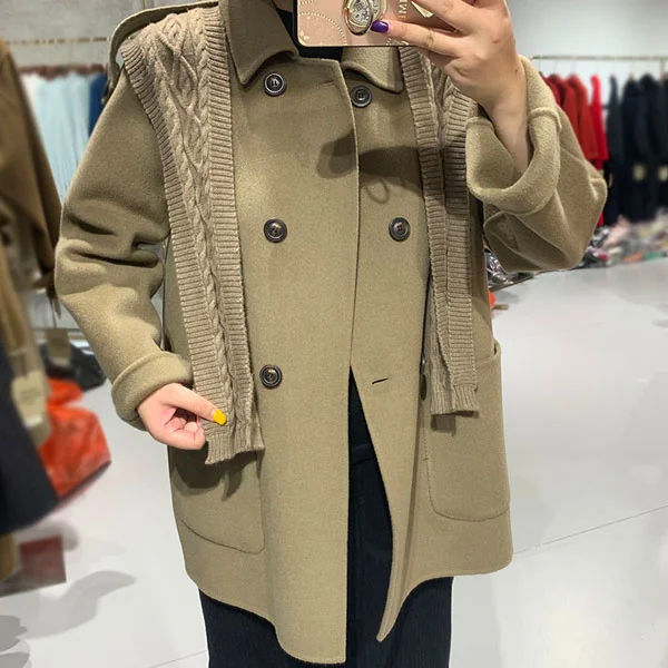 Bufandas De Moda Para Mujer Bufanda En Mezcla De Lana Con Tejido De Punto Mixto | Emporio Bufandas Para Mujer