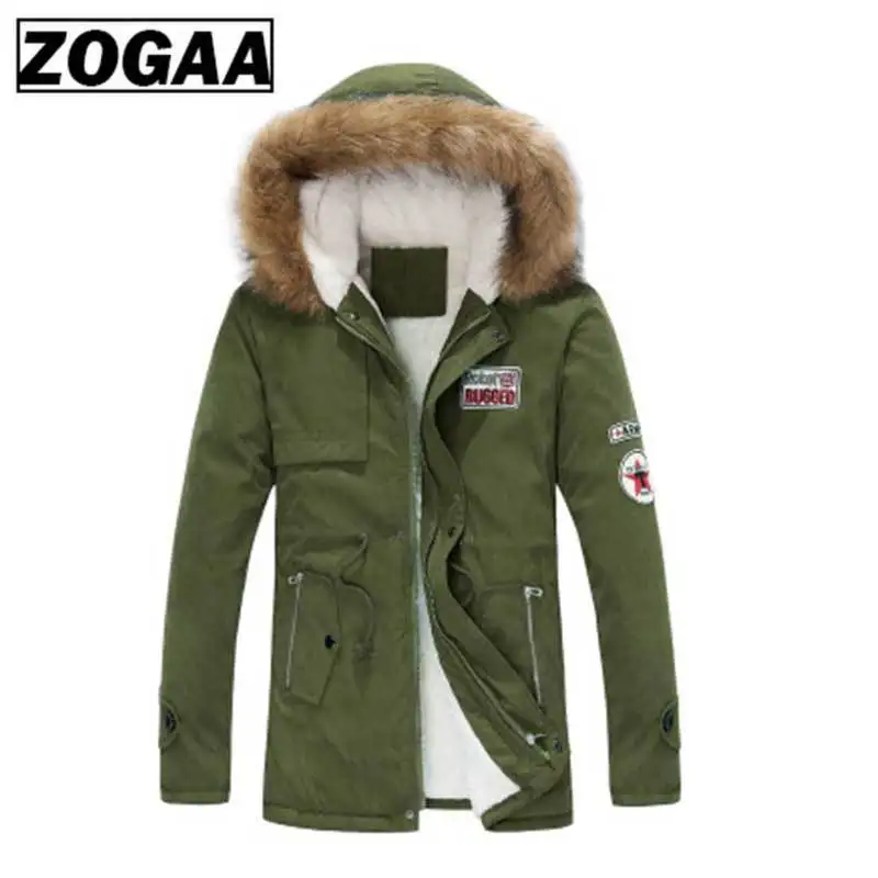 ZOGAA новое осенне-зимнее пальто толстая теплая куртка мужская и женская хлопковая с капюшоном Корейская плюс бархатная парная хлопковая парка пальто