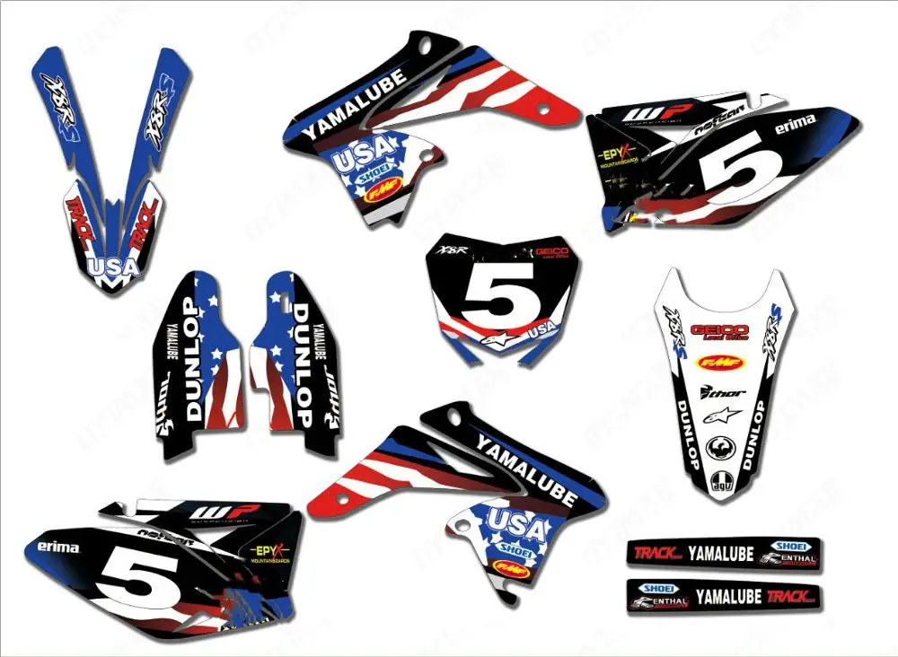 Бесплатные наклейки на заднюю панель для Suzuki RMZ250 RMZ 250 2010 11 12 2013 2014 2015 2016 2017 2018
