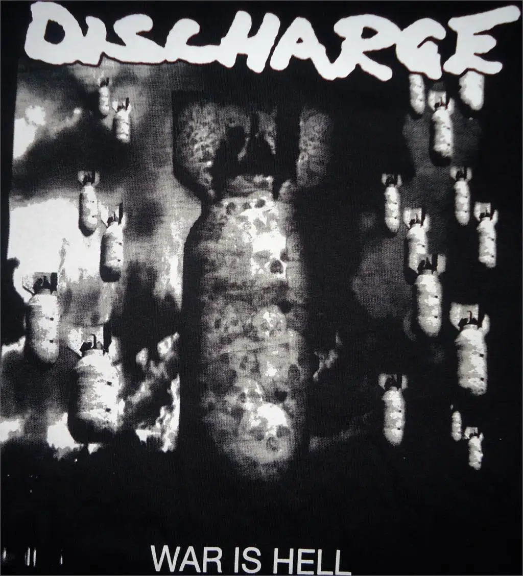 Новая рубашка разряда-War Is Hell размеры S M L XL XXL (черный) Punk D-Beat | Мужская одежда