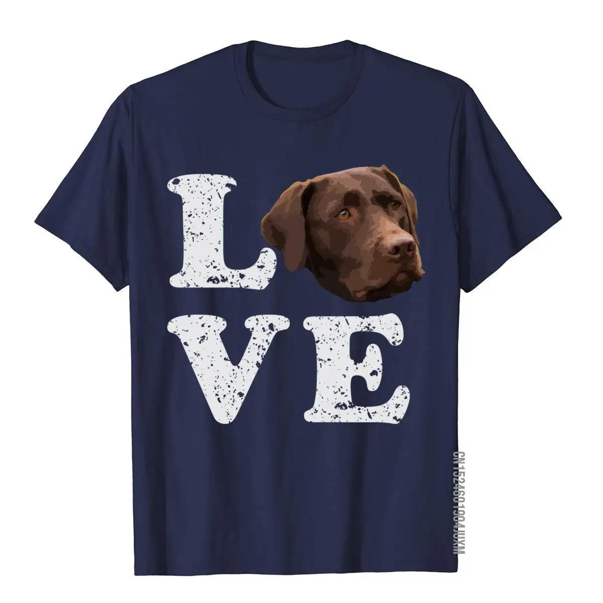 Love My Chocolate Lab Long Sleeve T-Shirt Labrador Retriever__97A145navy