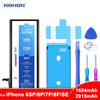 

NOHON Battery For iPhone 6SPlus 6Plus 7Plus 8Plus 6S 6 7 8 Plus SE Real Capacity Replacement Lithium Polymer Bateria Free Tools