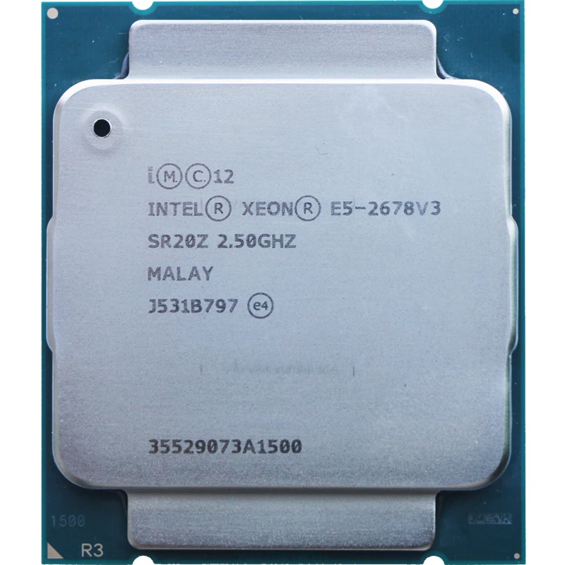 Процессор Intel Xeon E5 2678 V3 cpu 2,5G Serve cpu LGA 2011-3 e5-2678 V3 2678V3 PC настольный процессор cpu для материнской платы X99