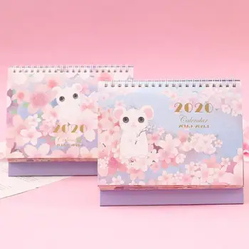 

2019.09~2020.12 Cherry Blossoms Sakura Desktop Table Calendar Memo Planner Daily Schedule To Do List Office Stationery