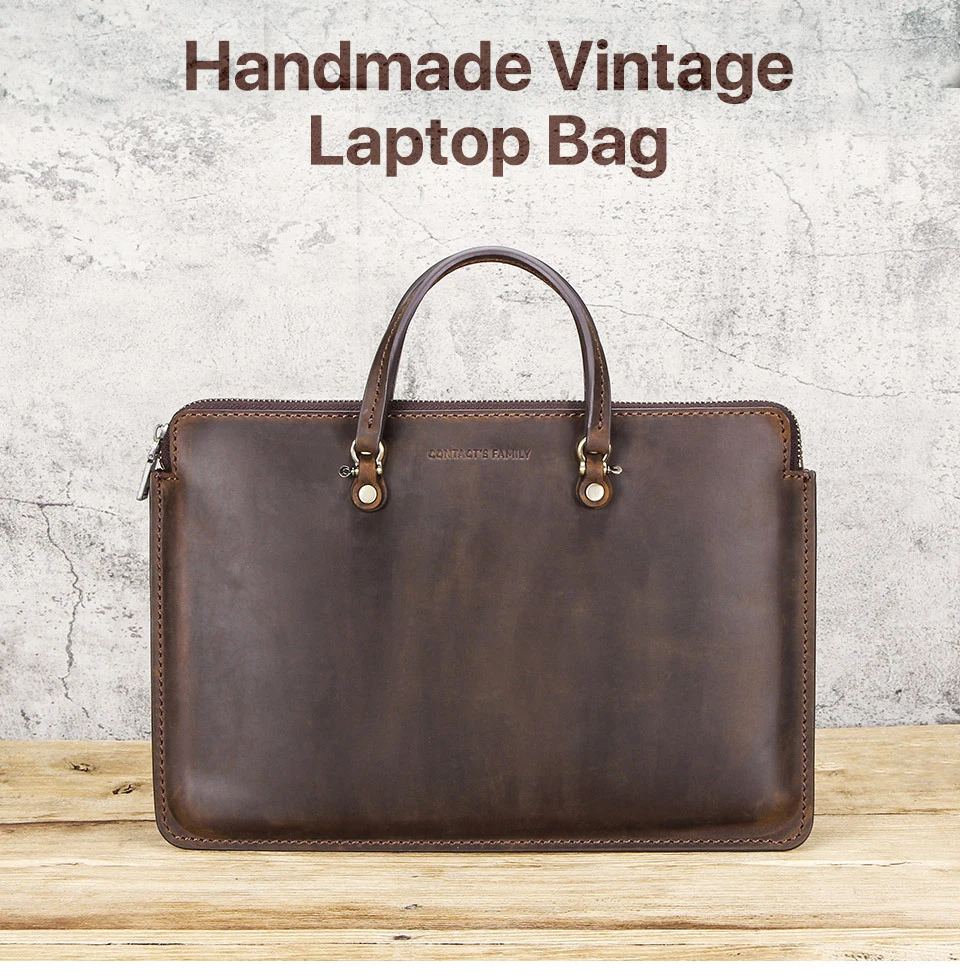 Сумка-портфель из натуральной кожи, сумка для ноутбука MacBook Pro Air 13,", сумка для ноутбука Dell XPS hp Surface go/pro 13"