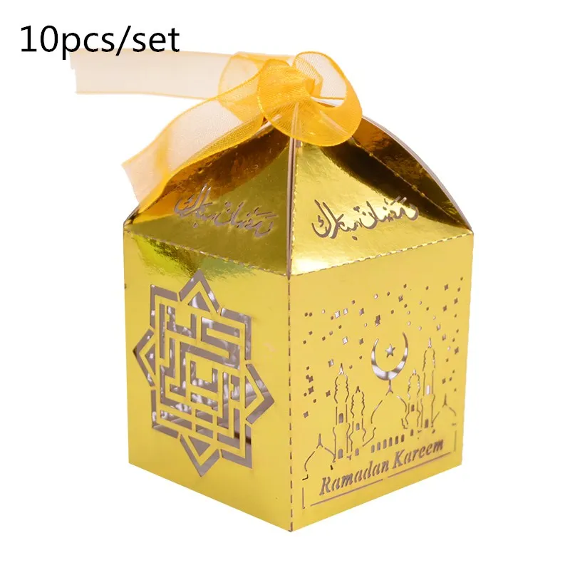 B07 1 комплект баннер «Happy Eid mubarak» Бумага висячий десерт торт топпера, конфетная Подарочная Коробки для исламский мусульманский ИД DIY вечерние деко принадлежности - Цвет: B07