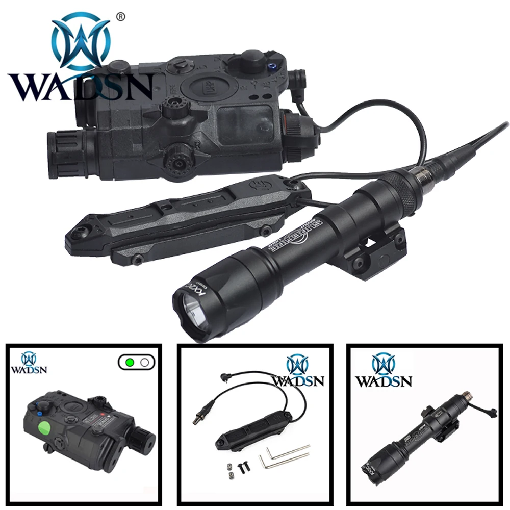 

WADSN Softair LA-5C UHP VER-Green IR Laser+M600C Tactical Flashlight+Airsoft Dual Remote Switch M600 Hunting Weapon Lights Kit