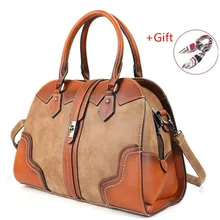 Горячая Распродажа модная женская сумка из натуральной кожи Женская Большая вместительная сумка через плечо для женщин сумки через плечо RU