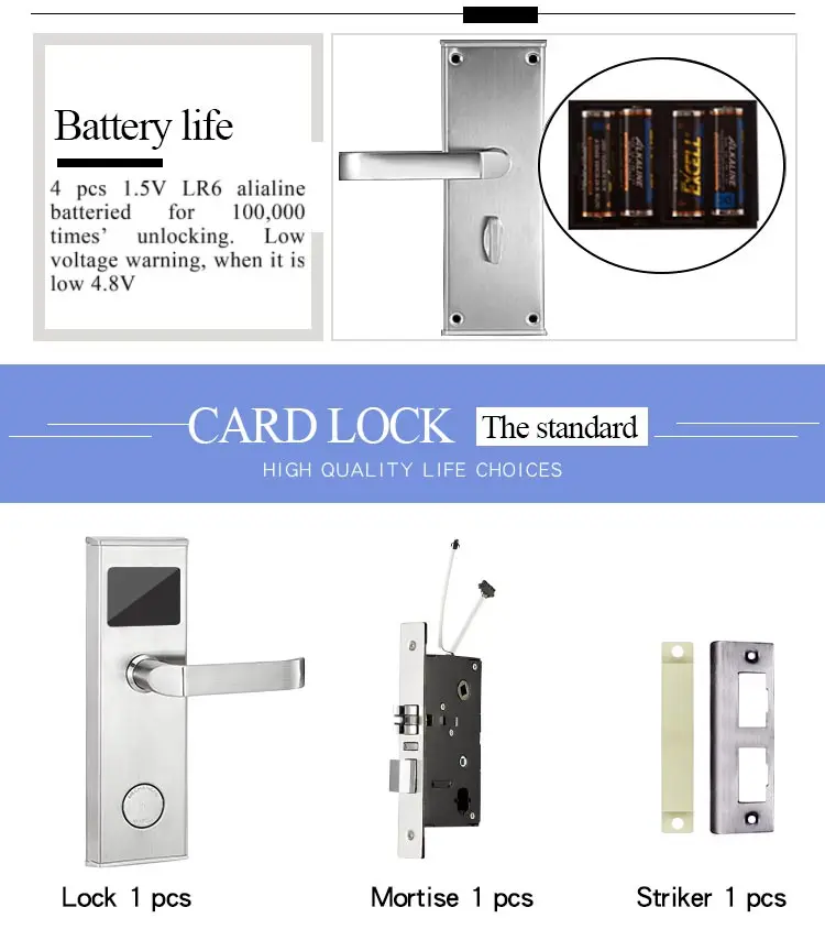 Гостиничный дверной замок магнитная карта индукционный замок интеллектуальный электронный дверной замок IC карта из нержавеющей стали