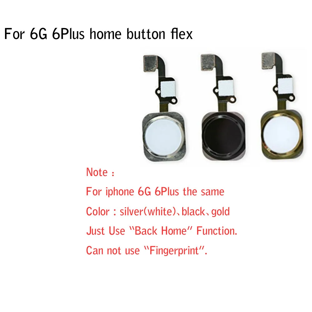 50 шт./лот кнопка Home с гибким кабелем для iPhone 5S 6g 6 6s plus 7g 7 Plus кнопка Home Flex сборка