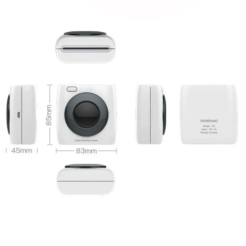 300 dpi 57 мм Мини Bluetooth беспроводной бумажный фотопринтер портативный карманный мобильный телефон мгновенный фотопринтер