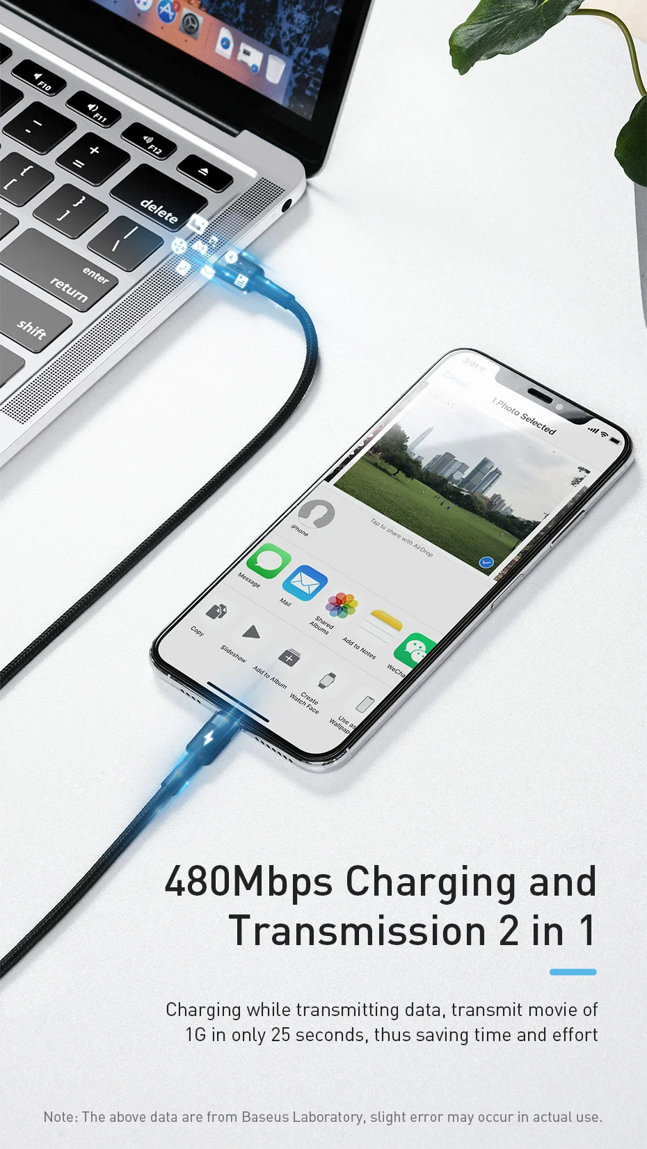 Baseus type C-USB кабель для iPhone 11 Pro Max 18 Вт PD быстрое зарядное устройство USB C для Lightning зарядный кабель для Macbook Pro провод