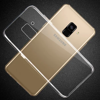 Clear Silicon Phone Back Cover for Samsung Galaxy J4 J6 J7 J8 2018 Plus Prime Case Soft TPU Full Cover Slim Thin Transparent Bag