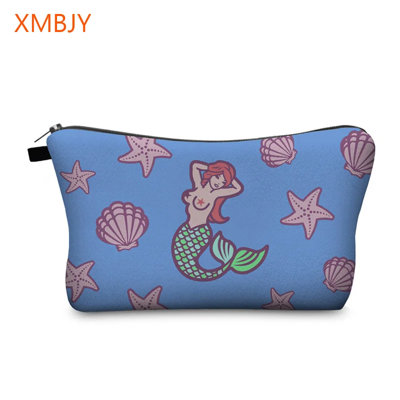 

Sexy Mermaid Cosmetic Bag Makeup Bag Female Cosmetic Bag Neceser Travel Toiletry Organizer Pouch Capacity Storage