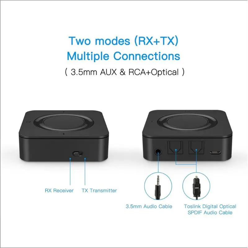 Bluetooth 5,0 аудио Bluetooth передатчик приемник 2 в 1 Toslink 3,5 мм AUX SPDIF беспроводной Bluetooth адаптер для автомобиля и телевизора