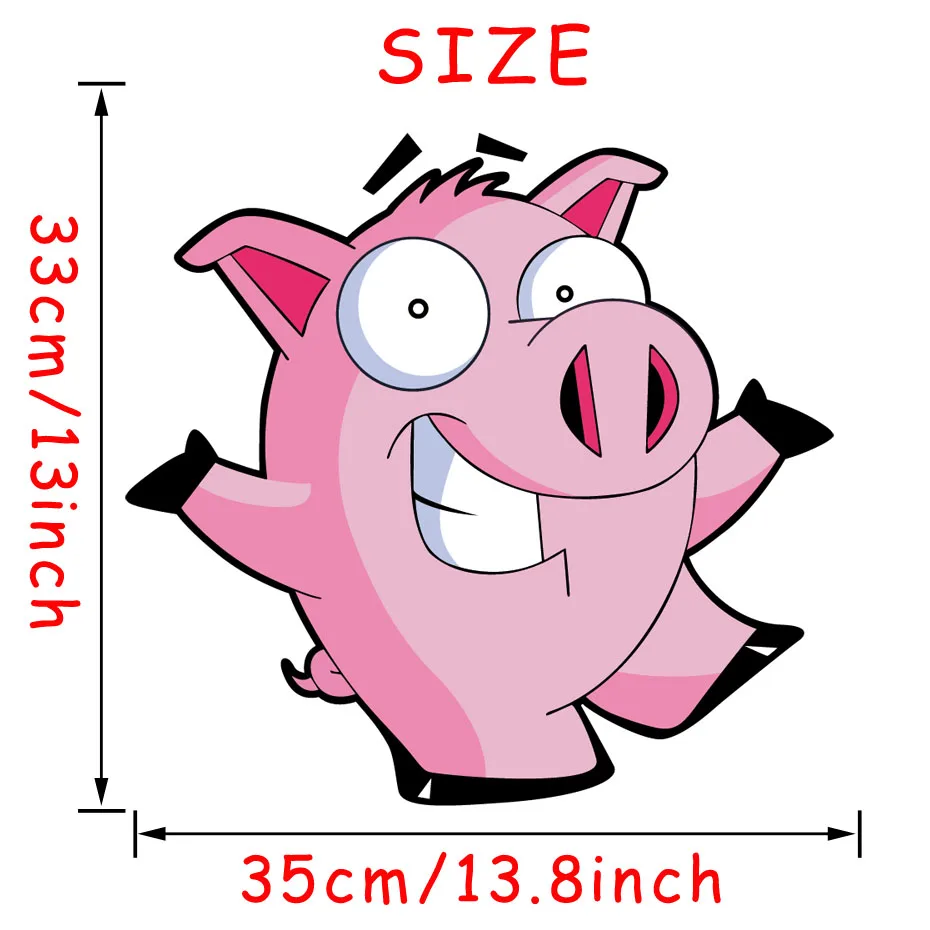 Funny Pig kangaroo Cat Horse Wall Stickers Art Creative Animals Decals for Kids Nursery Room Bedroom Door Home Mural Decoration (1)