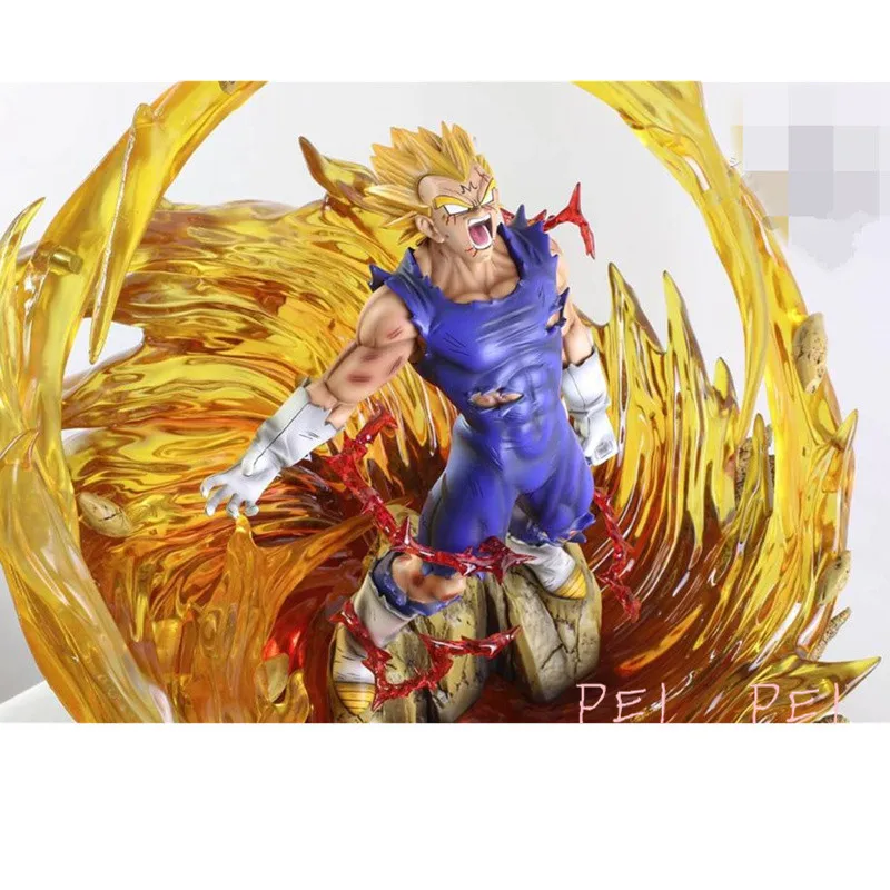 Статуя Dragon Ball Z super saiyan Majin Vegeta жеребьё полноразмерный портрет со светодиодной подсветкой бюст полимерный анимационная фигурка GK игрушка