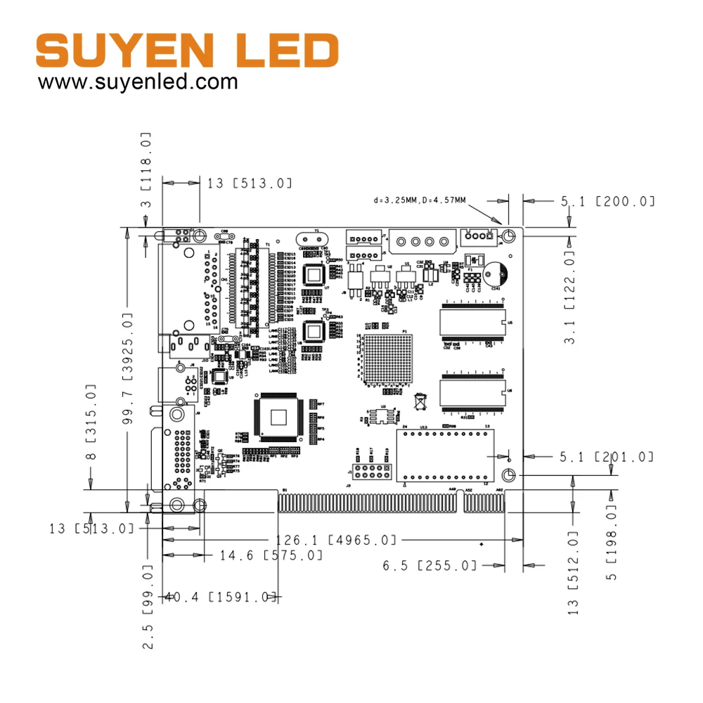 HD-T901 후이두 풀 컬러 LED 스크린 수신 카드 HD-T901