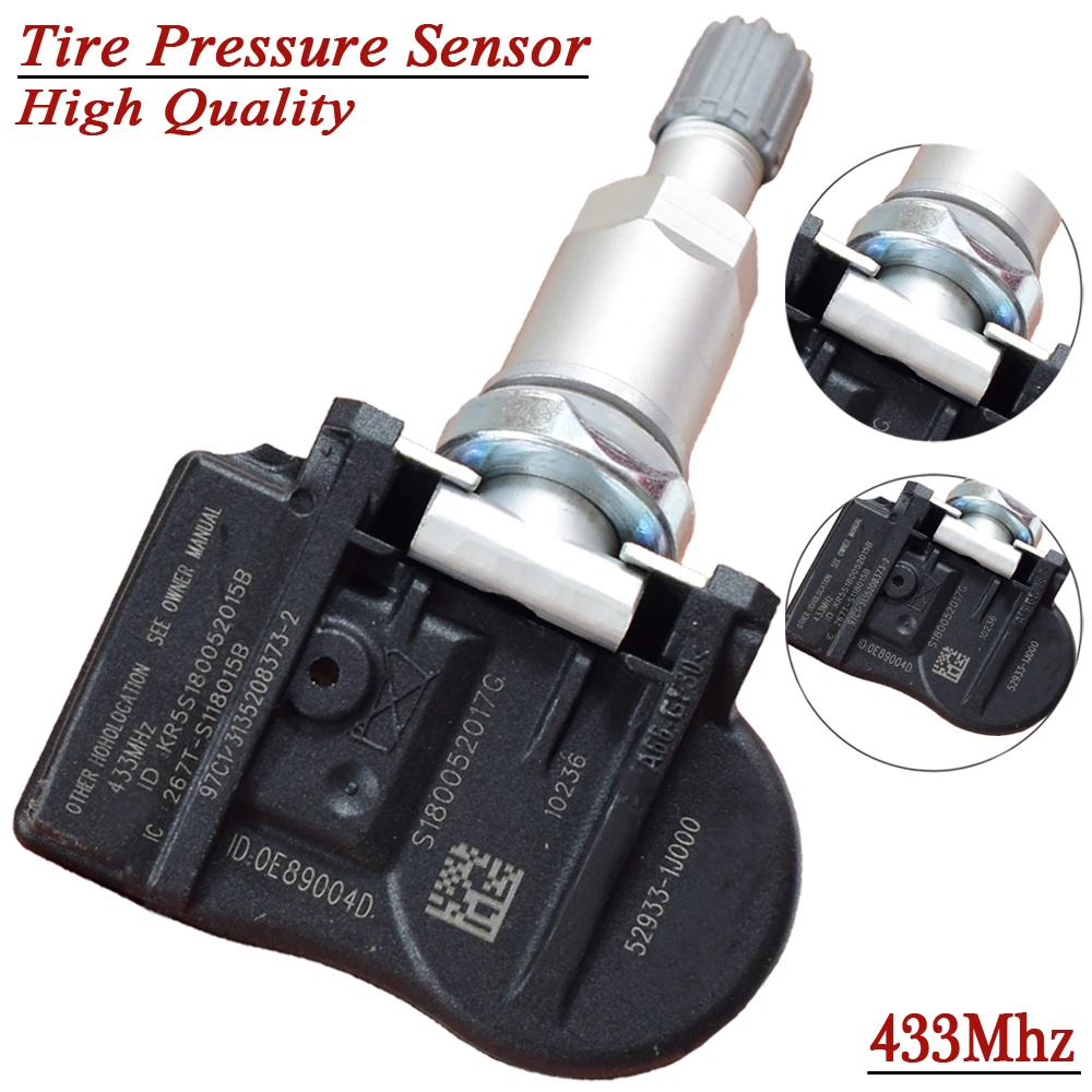 1 шт. датчик TPMS Датчик давления в шинах 52933-1J000 529331J000 433 МГц для hyundai I20 IX20 датчик давления в шинах