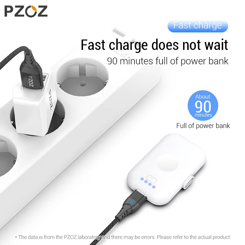 PZOZ Power Bank Mini 1200mAh Poverbank Externe Batterie Tragbare Ladegerät Für iphone X 11 Max Sams