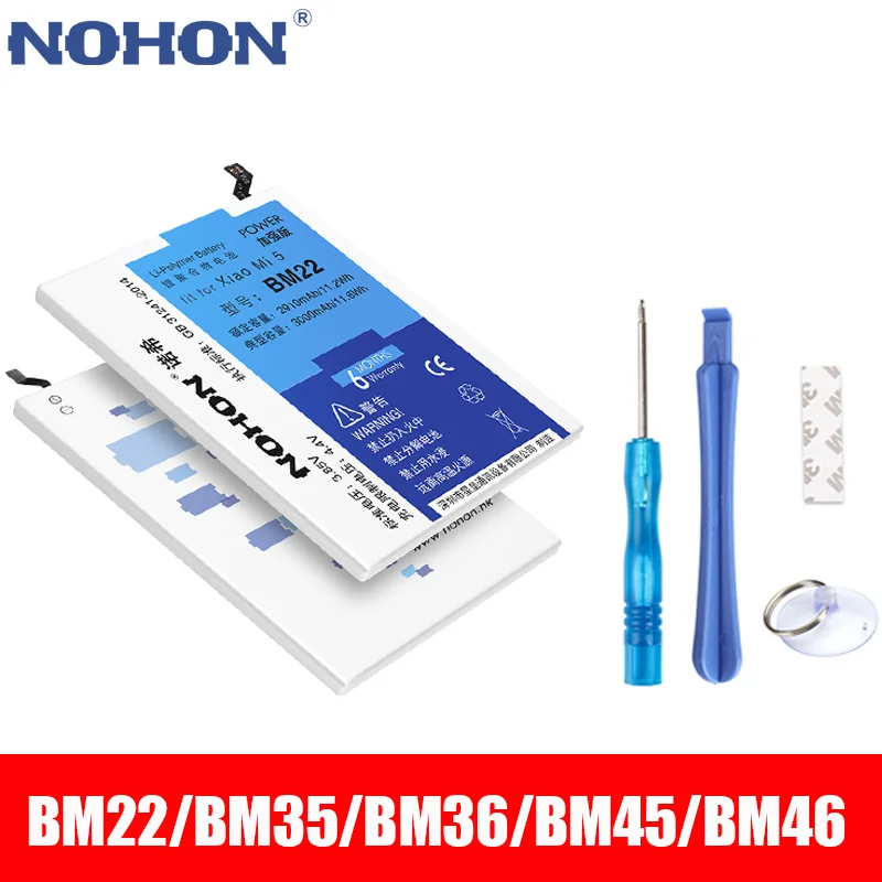 Аккумулятор NOHON BM22 BM35 BM36 BM45 BM46 для Xiaomi mi 5 4C 5S mi 5 mi 4C mi 5S Red mi Note 2 3 Pro сменный аккумулятор+ Бесплатные инструменты