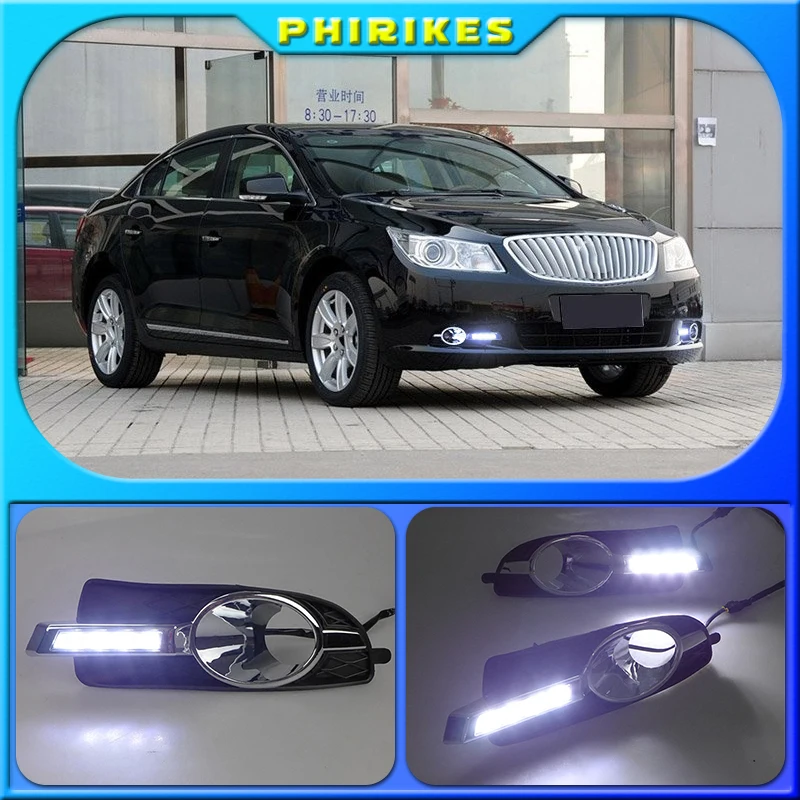 

Светодиодный дневсветильник для Buick Lacrosse 2010-2013, бампер, решетка, дневные ходовые огсветильник, DRL, противотуманная фара
