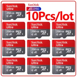 Sandisk – carte Flash Ultra Micro SD 256G/TF, 10 pièces/lot, carte mémoire 