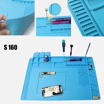 

Repair Pad Insulation Heat Resistant Soldering Station Silicon Soldering Mat Work Pad Desk Platform for Soldering Station