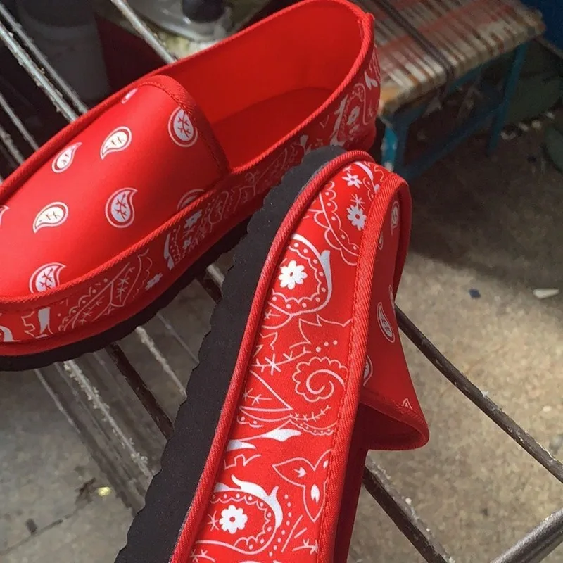 Hot Sale Womens Shoes 2021 New Large Size Printing Womens Round Toe Flat Shoes Fashion Allmatch Casual Shoes Women