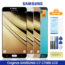 Écran tactile LCD de remplacement, 5.7 pouces, pour SAMSUNG Galaxy C7 C7000, Original