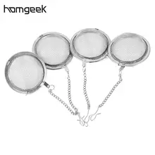 Homgeek 4 шт./компл. Нержавеющая сталь сетки Чай фильтр Чай мяч Кухня набор посуды и столовых приборов Еда специи фильтры для приправы