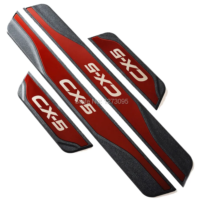 

For Mazda CX-5 CX 5 CX5 2014 2015 2016 Stainless Scuff Plate Door Sill Welcome Pedal Protector Sticker Car Styling Accessories