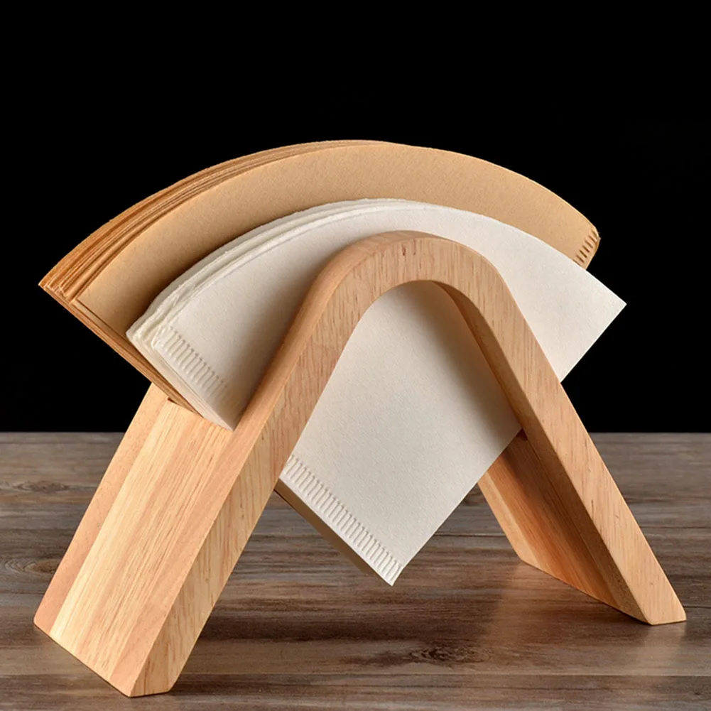 

Hand Drip Coffee Filter Paper Holder Storage Rack V60 Decorative Cone Coffee Filter Container Countertop Dispenser Display Stand