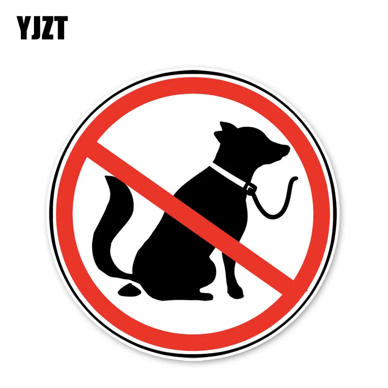 

YJZT 14*14CM Warning Sign Forbid Pet Car Stickers Accessories C30-0306