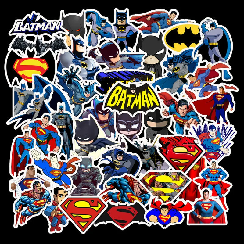 

45PCS Marvel Hero Batman Stickers Graffiti Stickers for Luggage Phone Skateboard Loptop Bicycle Wall Guitar Scrapbooking