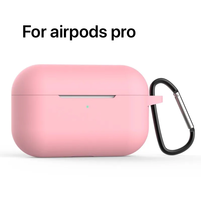 pink AirPods pro Силиконовый чехол airpods 1/2/pro с брелком для Apple airpods чехол 1/2/airpods pro Чехол защитный чехол - Цвет: pink AirPods pro